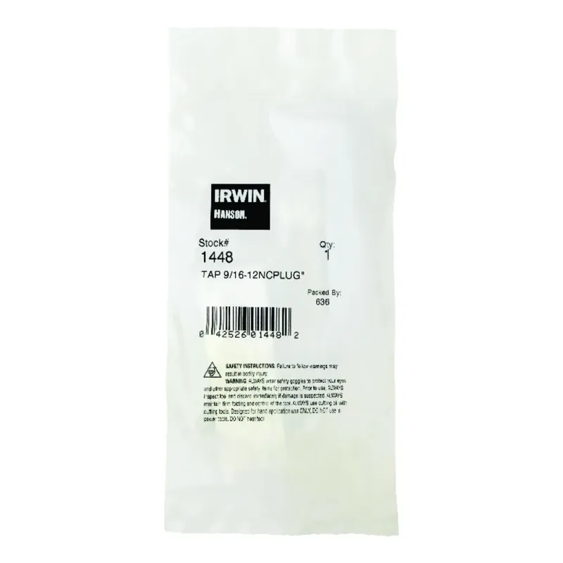 Irwin Hanson High Carbon Steel SAE Fraction Tap 9/16 In. 1 Pc
