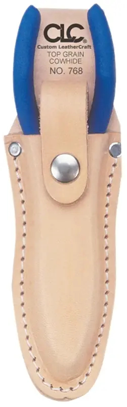 Custom Leathercraft Leather Plier Holder - 10 In. Tool Holder With Snap Closure