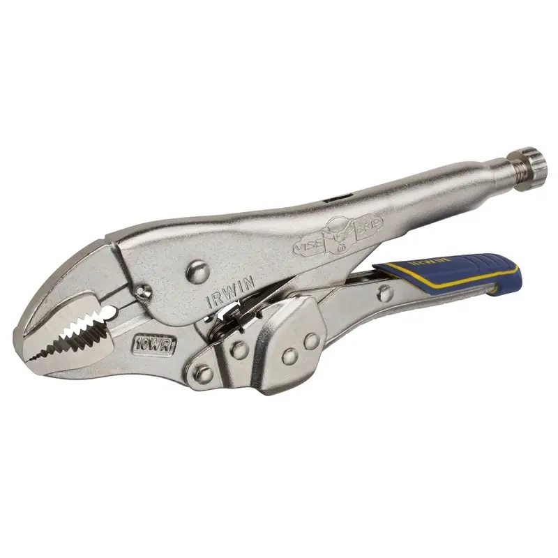 Vise-Grip Locking Pliers With Cutter, Curved Jaw, 10 In.