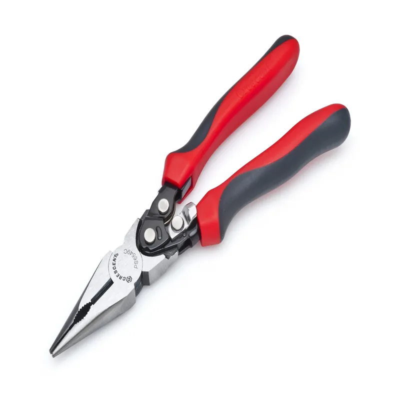 Crescent 9 In. Chrome Vanadium Steel Pro Series Compound Action Long Nose Pliers