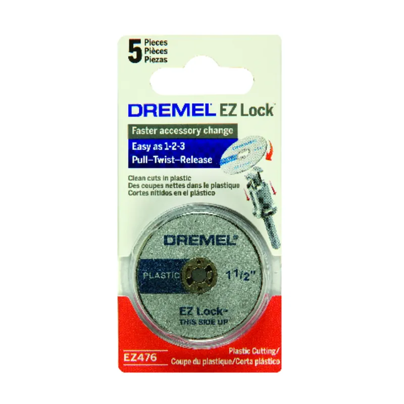 Dremel EZ Lock 1-1/2 In. D X 1/8 In. X .045 In. Thick Fiberglass Cut-Off Wheel 5 Pc