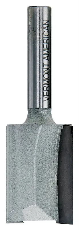 Carbide Tipped 3/4 In. Straight Router Bit, 2-flute, 1/4 In. Shank