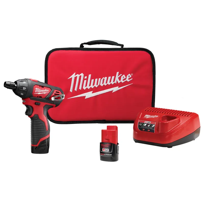 M12 12-Volt Cordless Screwdriver Kit, 1/4 In., (2) Batteries & Charger