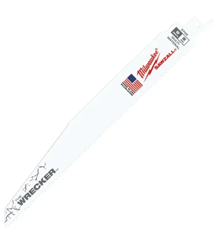 Milwaukee The Wrecker 9 In. Bi-Metal Demolition Reciprocating Saw Blade 7/11 TPI 5 Pk