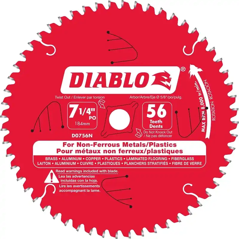 7-1/4 Inch Thick Aluminum Blade Saw With 56 Teeth