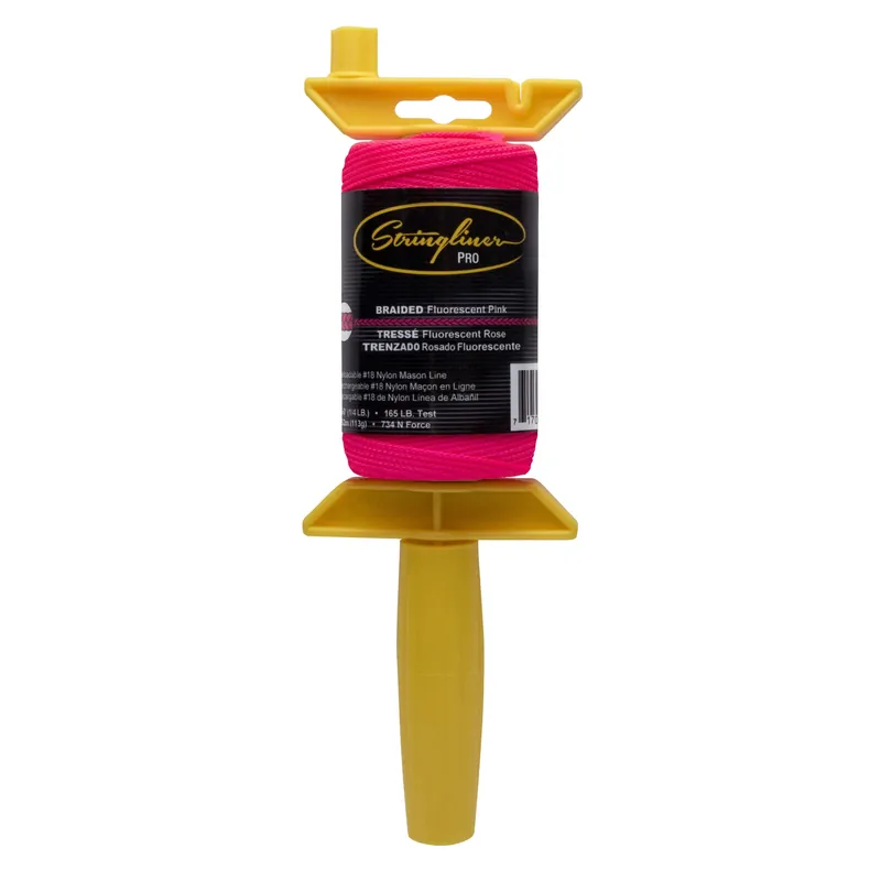 Construction Line, Fluorescent Pink Nylon, 250-Ft. Reel