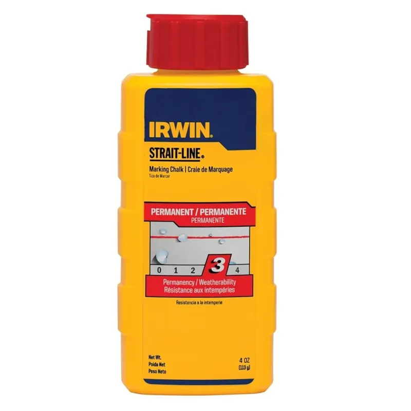 Irwin Strait-Line 8 Oz Permanent Marking Chalk Crimson Red 1 Pk