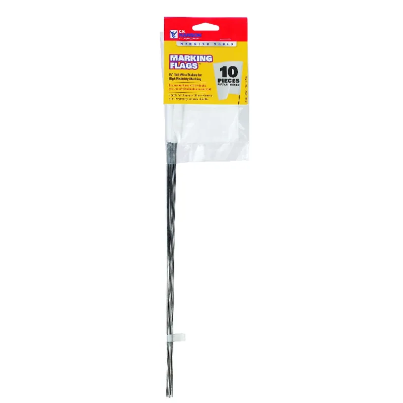 C.H. Hanson 15 In. White Marking Flags Polyvinyl 10 Pk