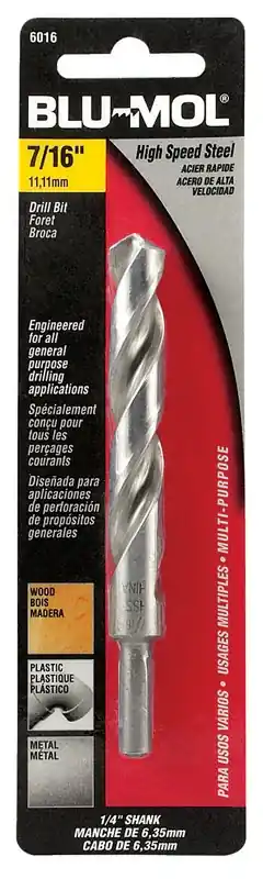 7/16 In. X 5-1/2 In. High Speed Steel Drill Bit With Round Shank