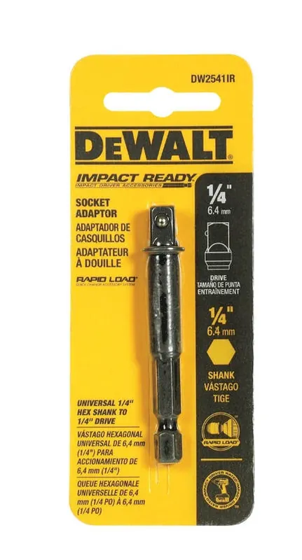 DEWALT Elite Series 1/4" High Speed Steel Socket Adapter – Impact Driver Ready
