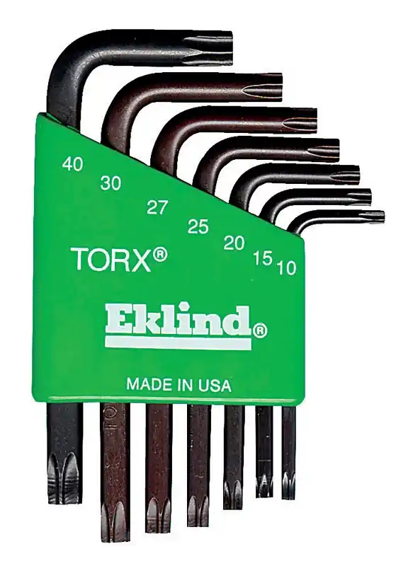7-piece Short Arm Torx Hex Key Set T10-t40, Alloy Steel