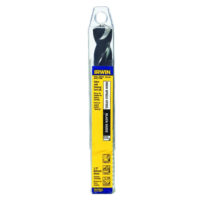 23/32 In. X 6 In. L High Speed Steel Drill Bit With 1/2 In. Straight Shank
