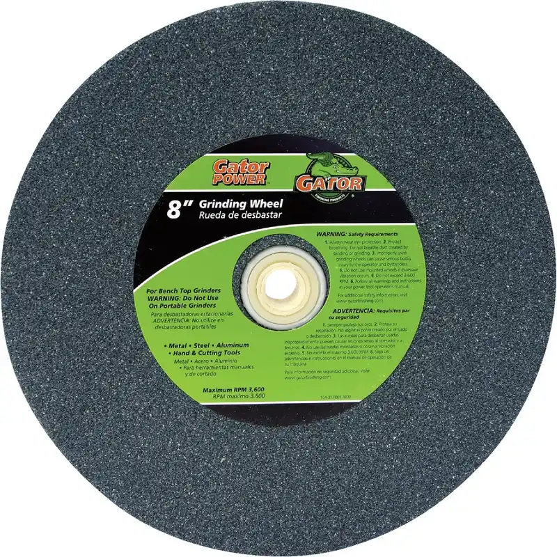 Medium-Grit Grinding Wheel, 8 In.