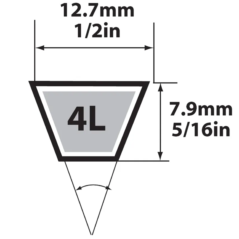 Fhp 4l750 General Utility V-belt 1/2 In. X 75 In. For Fractional Horsepower