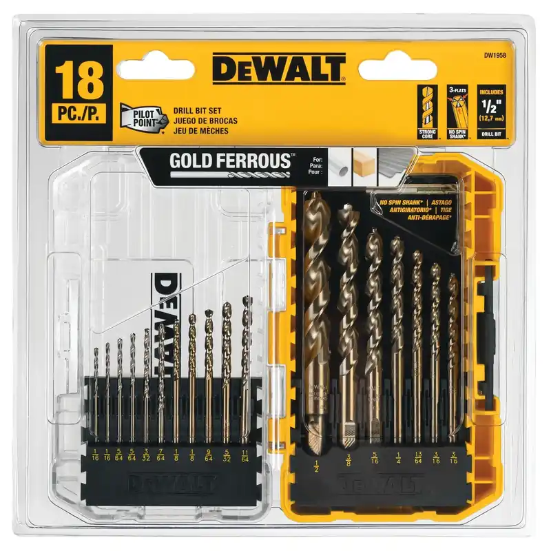 Pilot Point High Speed Steel Drill Bit Set 18 Piece With Toughcase+ System