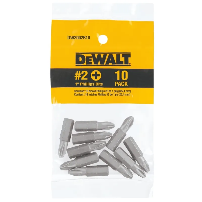 DeWalt Phillips 2 X 1 In. L Screwdriver Bit Heat-Treated Steel 10 Pc