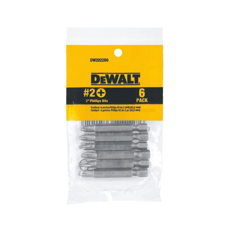 Phillips 2 X 2 In. L Screwdriver Bit Heat-treated Steel 6 Piece Set