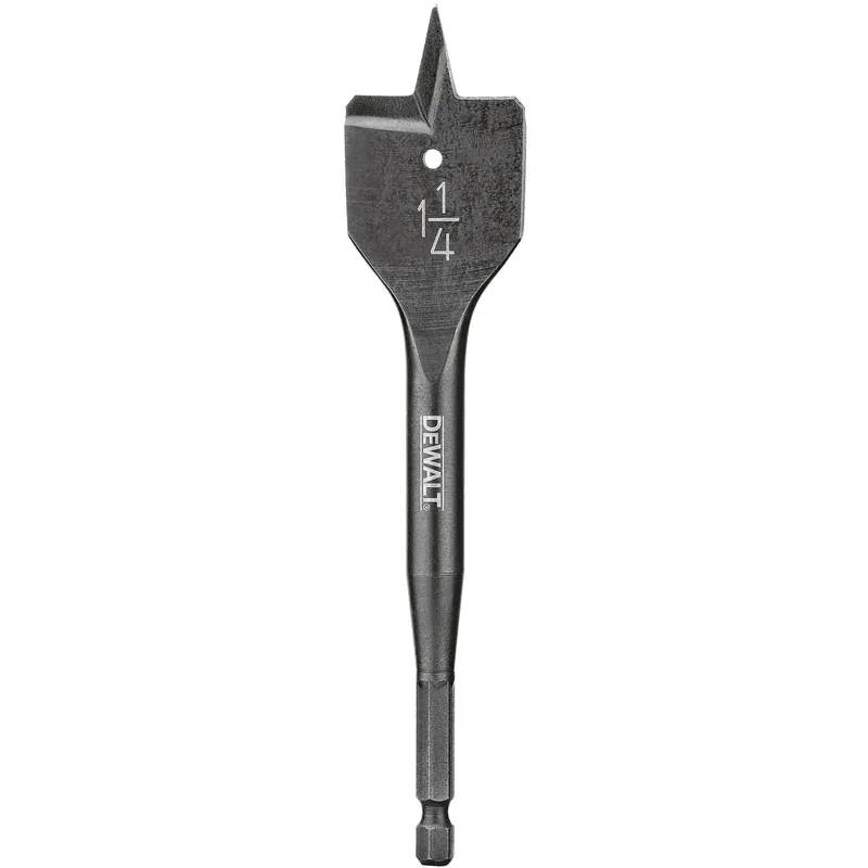 DeWalt 1-1/4 In. X 6 In. L Carbon Steel Spade Bit Hex Shank 1 Pk