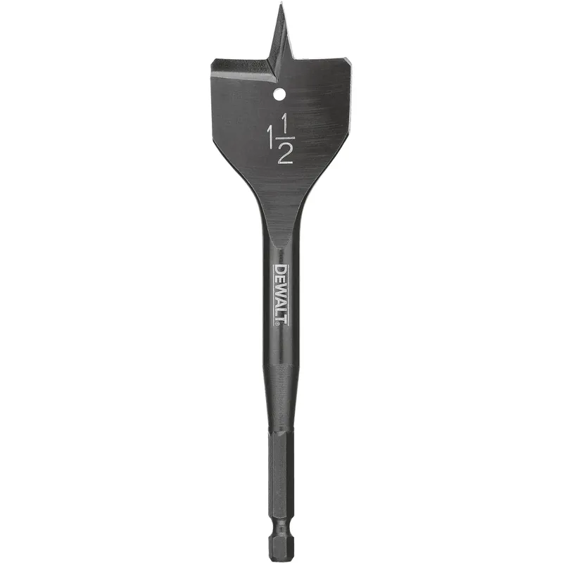 DeWalt 1-1/2 In. X 6 In. L Carbon Steel Spade Bit Hex Shank 1 Pk