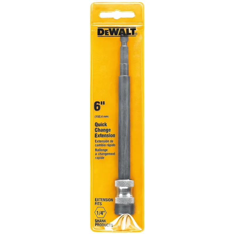 6 In. Alloy Steel Bit Extension 1/4 In. Quick-change Hex Shank