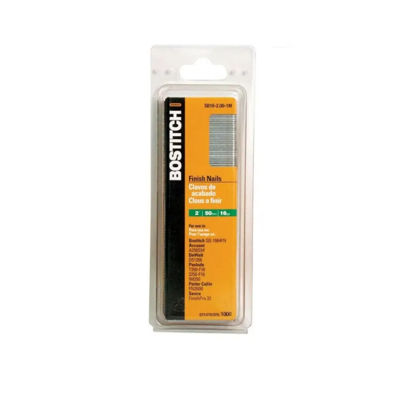 Bostitch 1-1/4 In. L X 16 Ga. Straight Strip Coated Finish Nails 1000 Pk