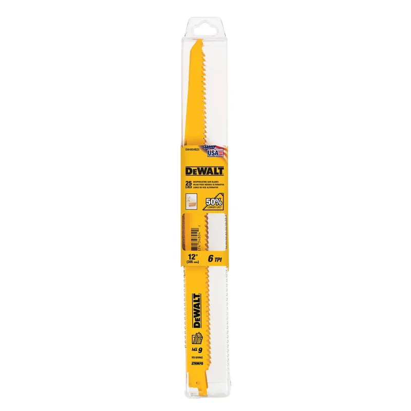 DeWalt 12 In. Bi-Metal Reciprocating Saw Blade 6 TPI 1 Blade