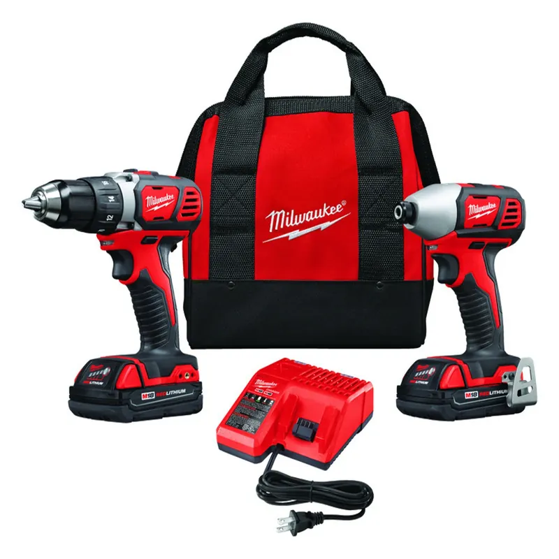 M18 18-Volt Compact Drill/Driver & Hex Impact Driver Kit, 1/4 In., (2) Batteries & Charger