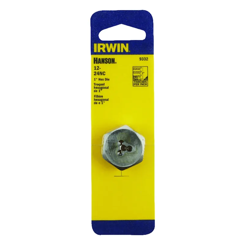 Hanson 12 X 24 Hexagon Machine Screw Die, National Coarse