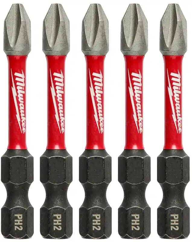 Milwaukee Shockwave Phillips 2 X 2 In. L Impact Driver Bit Set Alloy Steel 5 Pk