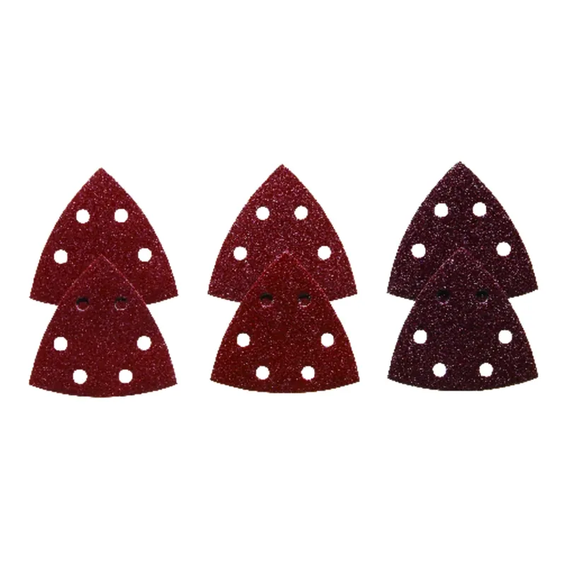 Bosch 3-1/2 In. L X 3.75 In. W Assorted Grit Aluminum Oxide Detail Sanding Triangle 6 Pk