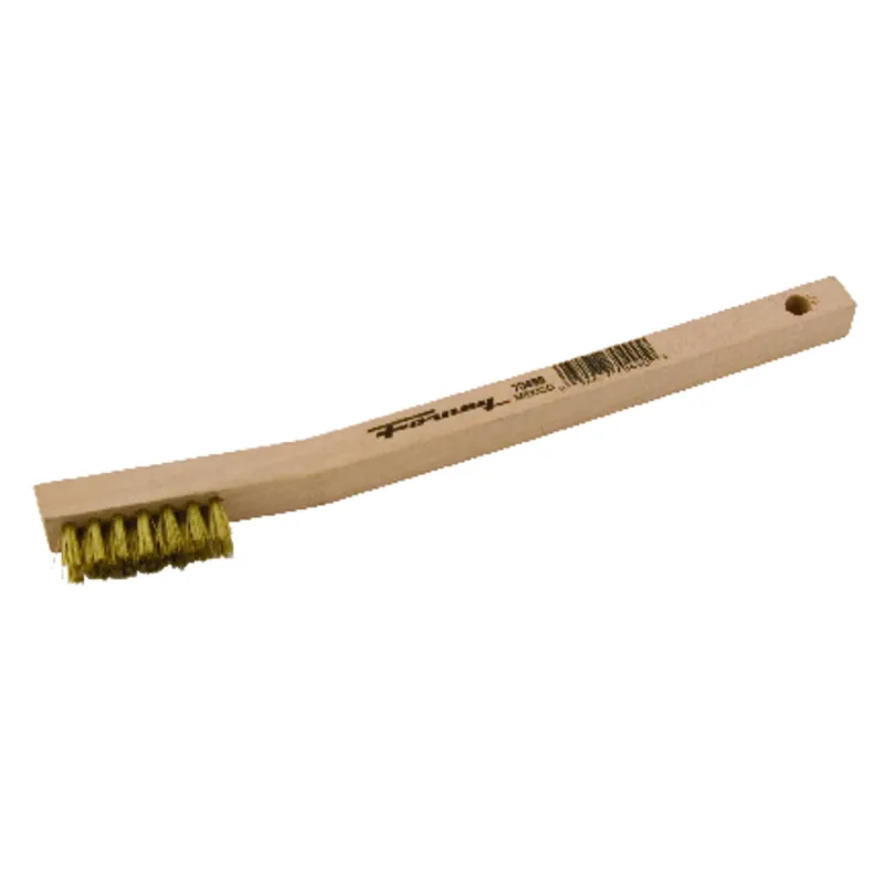 Wire Scratch Brush, Brass, 7.75-In.