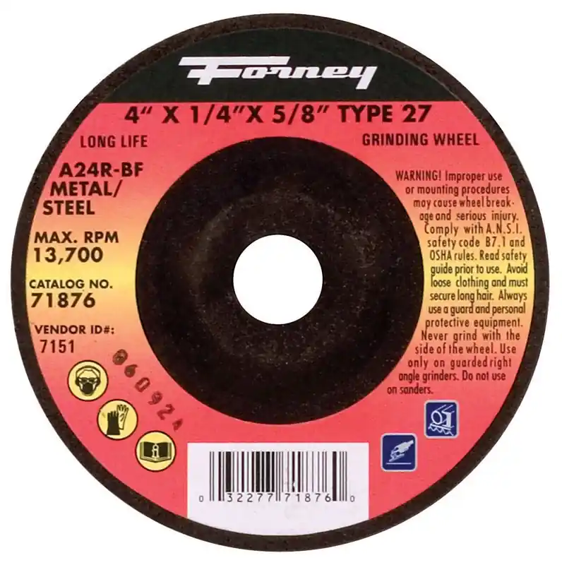 Grinding Wheel, Type 27, 4 X .25-In.