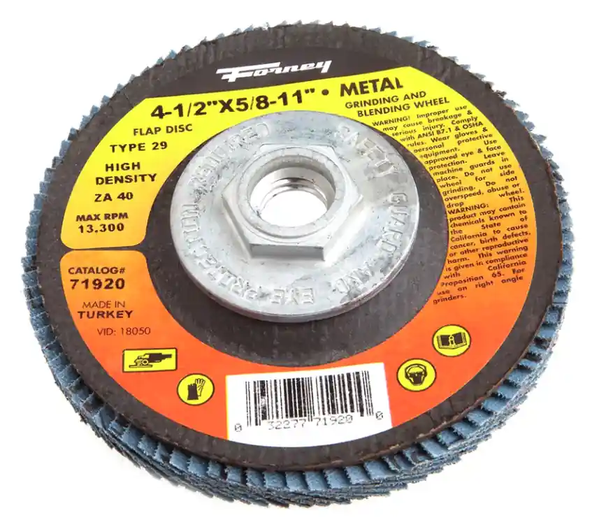 4-1/2 In. X 5/8 In.-11 40-grit Type 29 High Density Blue Zirconia Flap Disc