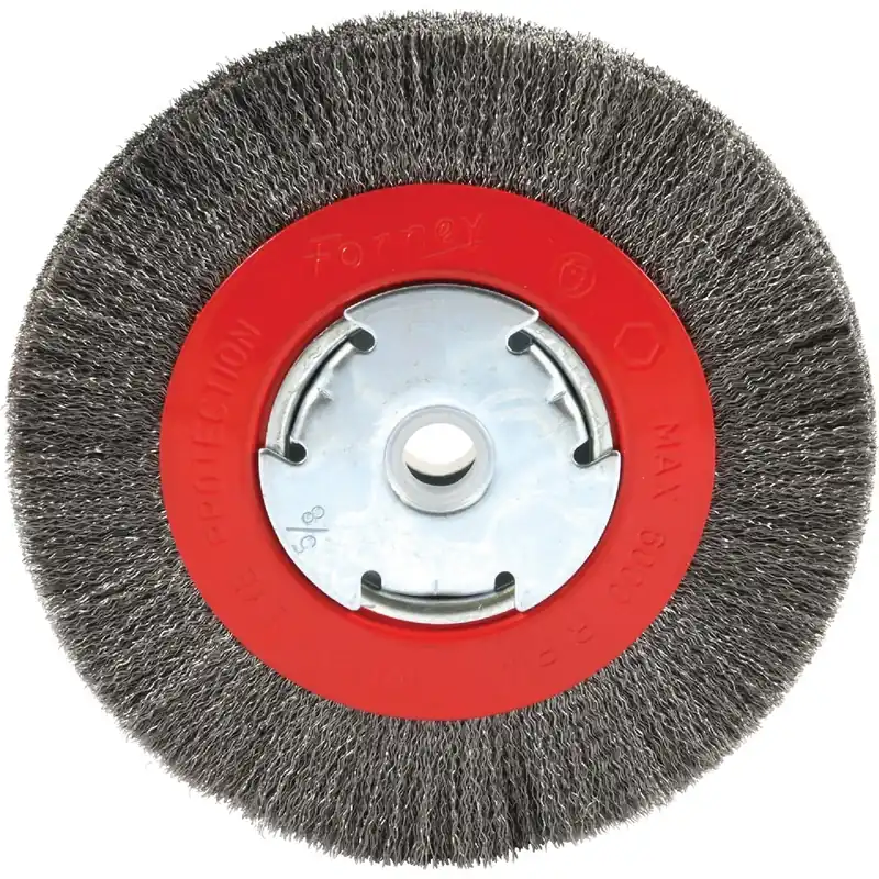 6 In. Crimped Fine Wire Wheel Brush For Bench Grinder, Model 72751