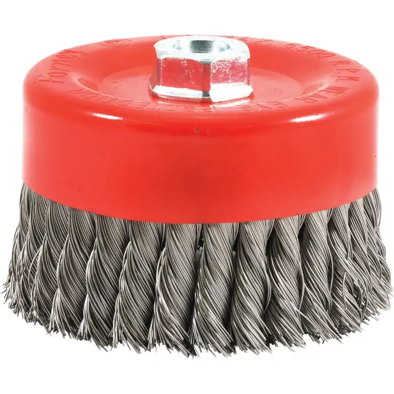 Knotted Wire Cup Brush, 6-In.