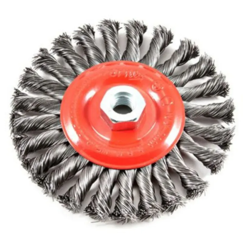 Twist-Knot Wire Wheel Brush, 4-In.