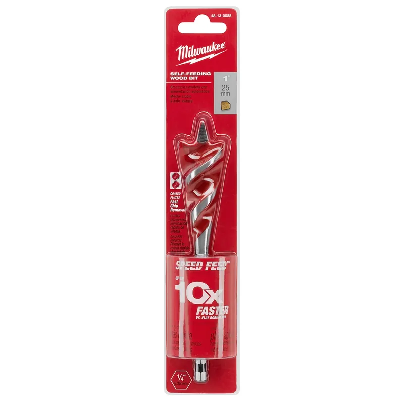 Speed Feed Wood Boring Drill Bit, 1 X 6 In.