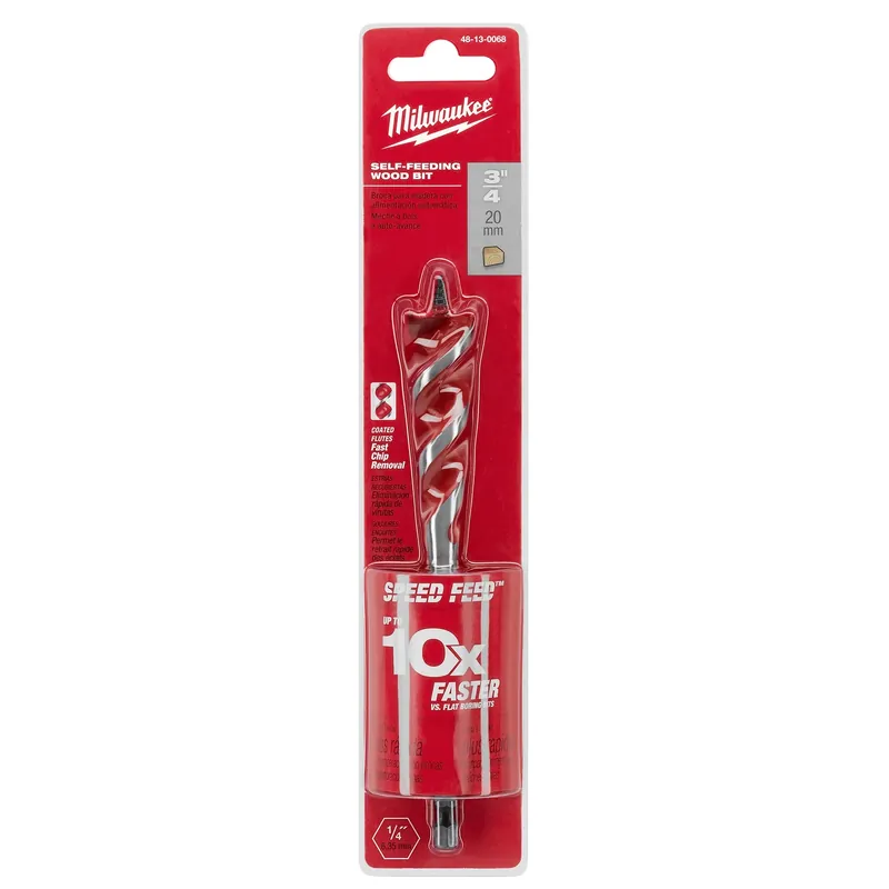 Speed Feed Wood Boring Drill Bit, 3/4 X 6 In.