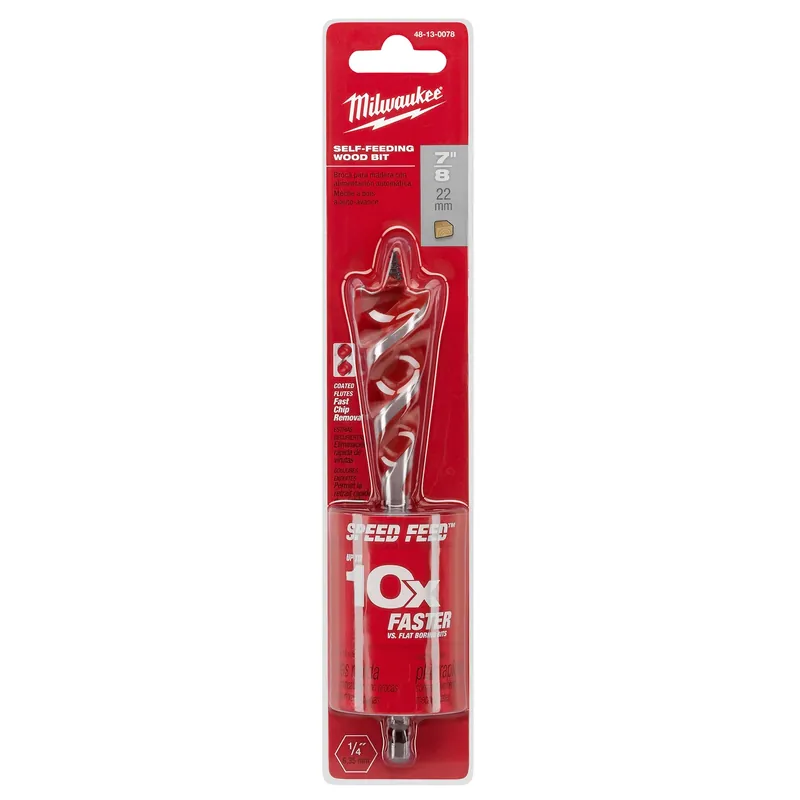 Speed Feed Wood Boring Drill Bit, 7/8 X 6 In.