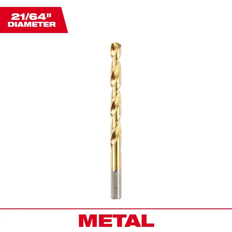 Thunderbolt Titanium Drill Bit, 21/64 In.