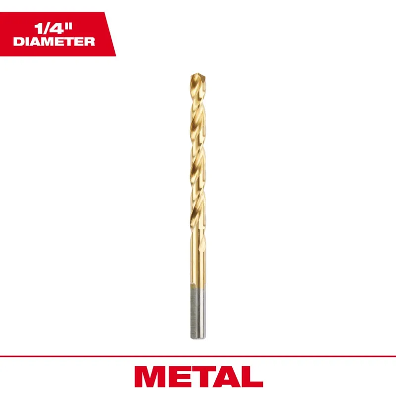 Thunderbolt Titanium Drill Bit, 1/4 In.