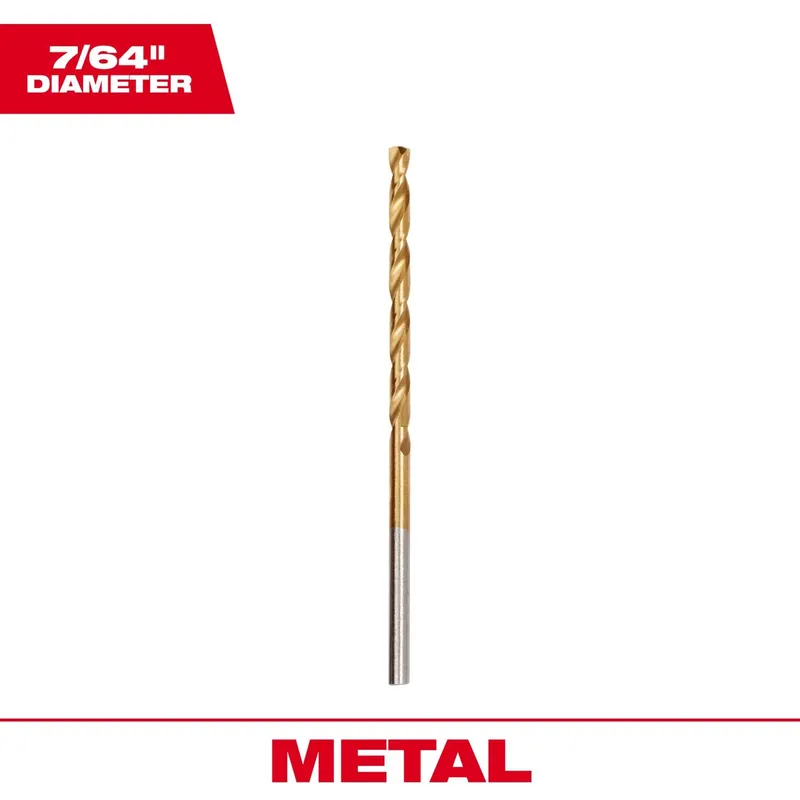 Milwaukee Thunderbolt 7/64 In. X 2-5/8 In. L High Speed Steel Drill Bit Round Shank 1 Pc