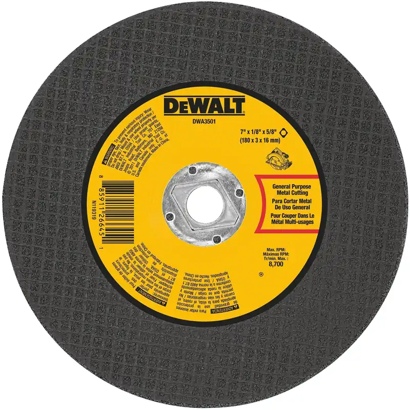 DeWalt High Performance 7 In. D X 5/8 In. X 1/8 In. Thick Aluminum Oxide Metal Cutting Saw Blade 1 P