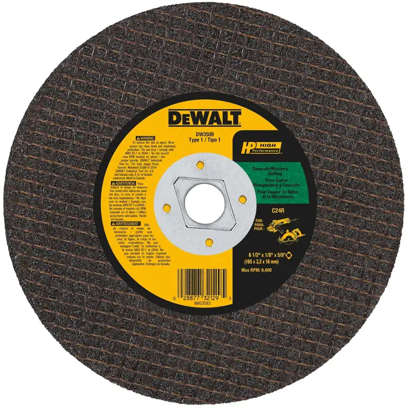 High Performance 6-1/2 In. Silicon Carbide Masonry Cutting Saw Blade Dw3509