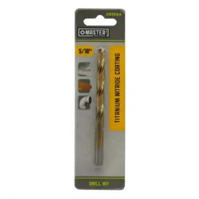 5/16 X 4-1/2 In. High-Speed Steel Drill Bit, Titanium Nitride Coated