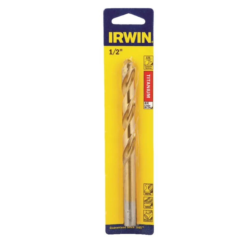 1/2 In. Diameter X 6 In. Length High Speed Steel Drill Bit With Round Shank