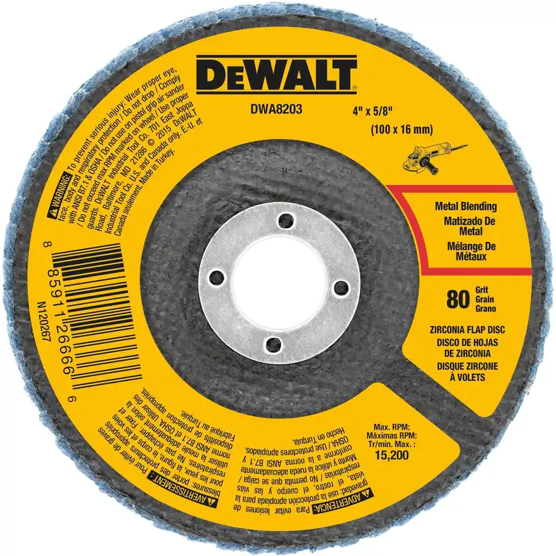 4 In. Zirconia Type 29 Flap Disc 80 Grit 5/8 In. Arbor