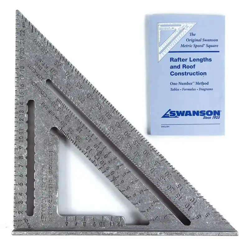 10 In. L X 1 In. H Aluminum Speed Square With Blue Book