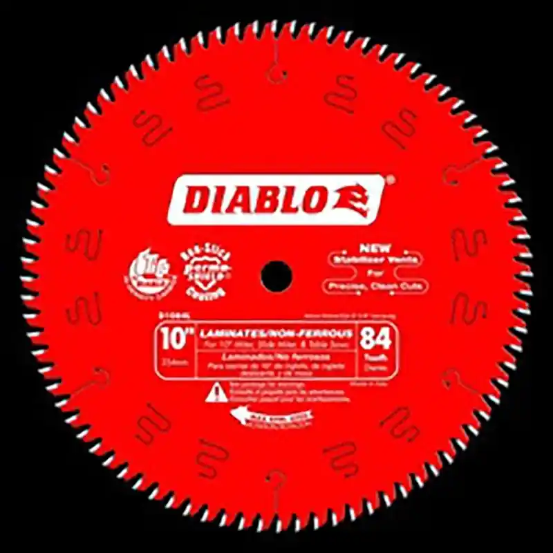 Diablo 10 In. D X 5/8 In. TiCo Hi-Density Carbide Metal And Laminate Blade 84 Teeth 1 Pk