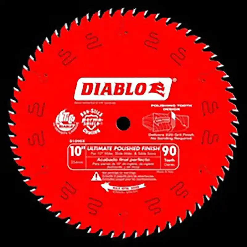 Diablo 10 In. D X 5/8 In. TiCo Hi-Density Carbide Circular Saw Blade 90 Teeth 1 Pk